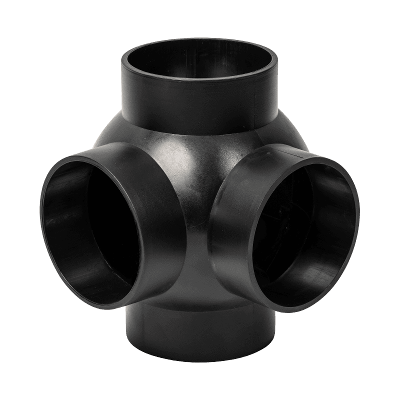PE hotmelt rørfittings Kugleformet fire-vejs