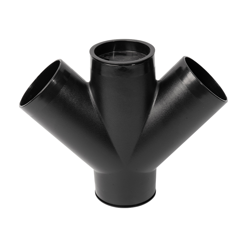 PE hotmelt rørfittings Skråt fire-vejs